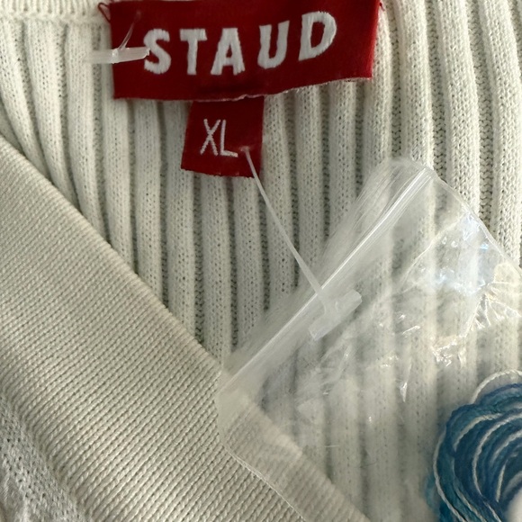 Staud Ribbed Colorblock Button-Front Midi Dress – NWT – Size XL MSRP $325 - Picture 4 of 5